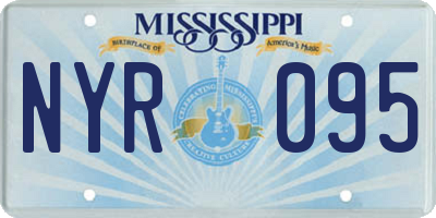 MS license plate NYR095