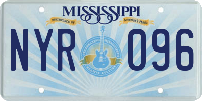 MS license plate NYR096