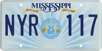 MS license plate NYR117