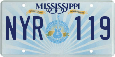 MS license plate NYR119
