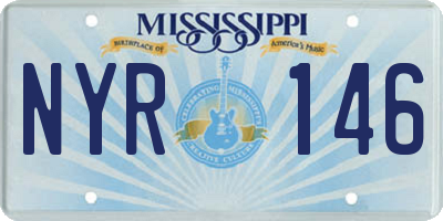 MS license plate NYR146