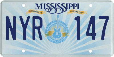 MS license plate NYR147