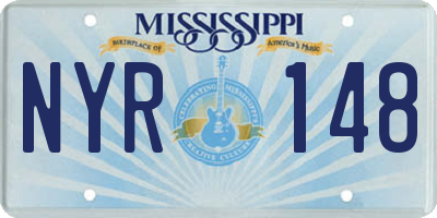 MS license plate NYR148