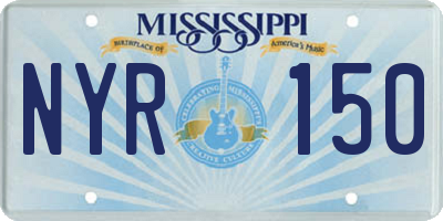 MS license plate NYR150