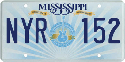MS license plate NYR152