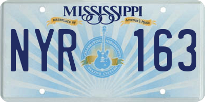 MS license plate NYR163