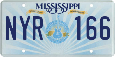 MS license plate NYR166