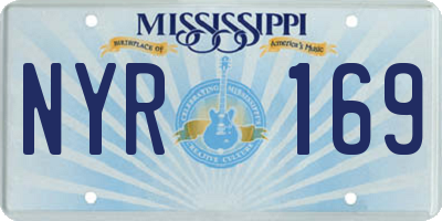 MS license plate NYR169
