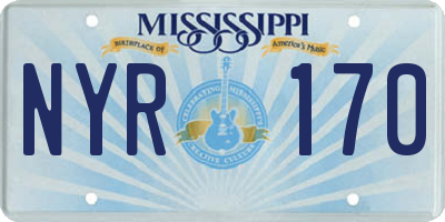 MS license plate NYR170