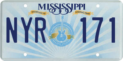 MS license plate NYR171