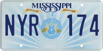 MS license plate NYR174