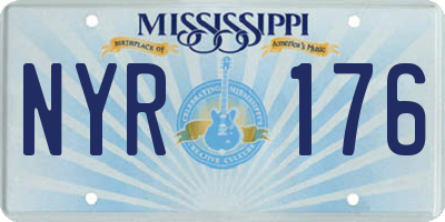 MS license plate NYR176
