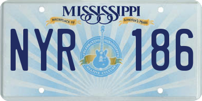 MS license plate NYR186