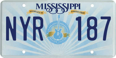 MS license plate NYR187