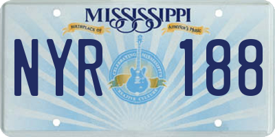 MS license plate NYR188