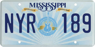 MS license plate NYR189