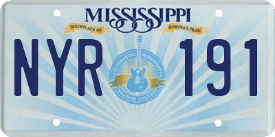 MS license plate NYR191