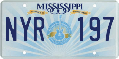 MS license plate NYR197