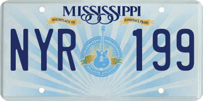MS license plate NYR199