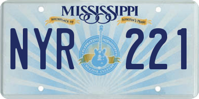 MS license plate NYR221
