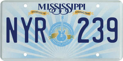 MS license plate NYR239