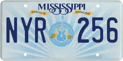 MS license plate NYR256