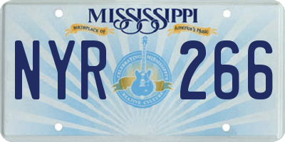 MS license plate NYR266
