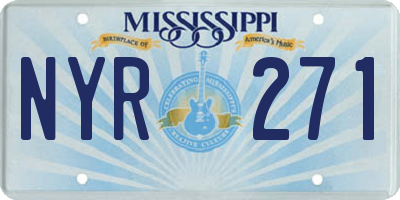 MS license plate NYR271
