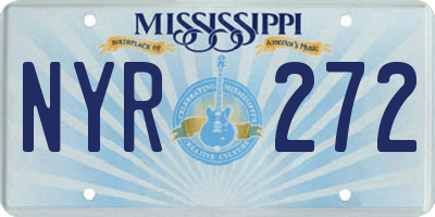 MS license plate NYR272