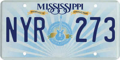 MS license plate NYR273