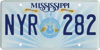 MS license plate NYR282