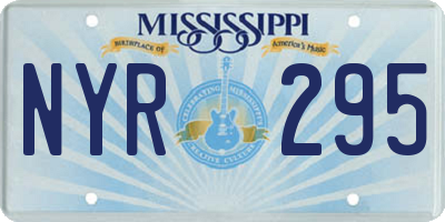 MS license plate NYR295