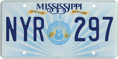 MS license plate NYR297