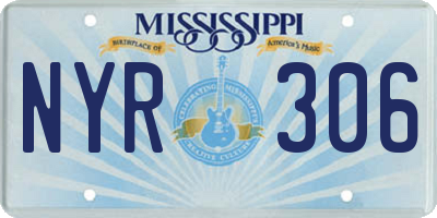 MS license plate NYR306