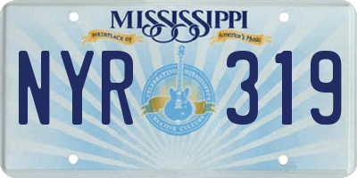 MS license plate NYR319