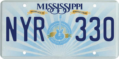 MS license plate NYR330