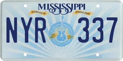 MS license plate NYR337