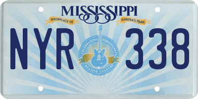 MS license plate NYR338