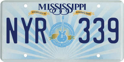 MS license plate NYR339