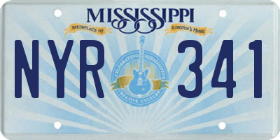 MS license plate NYR341