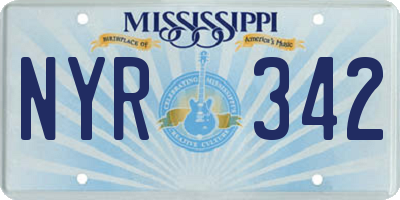 MS license plate NYR342