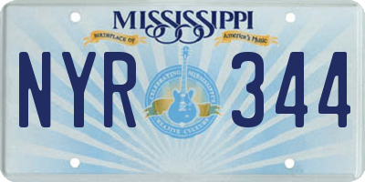 MS license plate NYR344