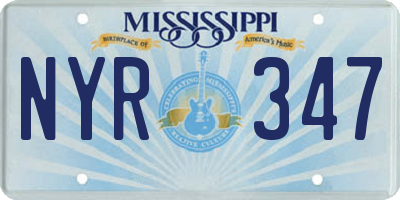 MS license plate NYR347