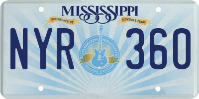 MS license plate NYR360