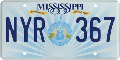 MS license plate NYR367