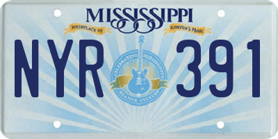 MS license plate NYR391