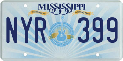 MS license plate NYR399
