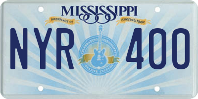 MS license plate NYR400
