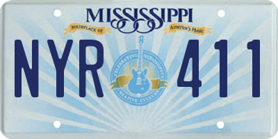 MS license plate NYR411