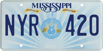MS license plate NYR420